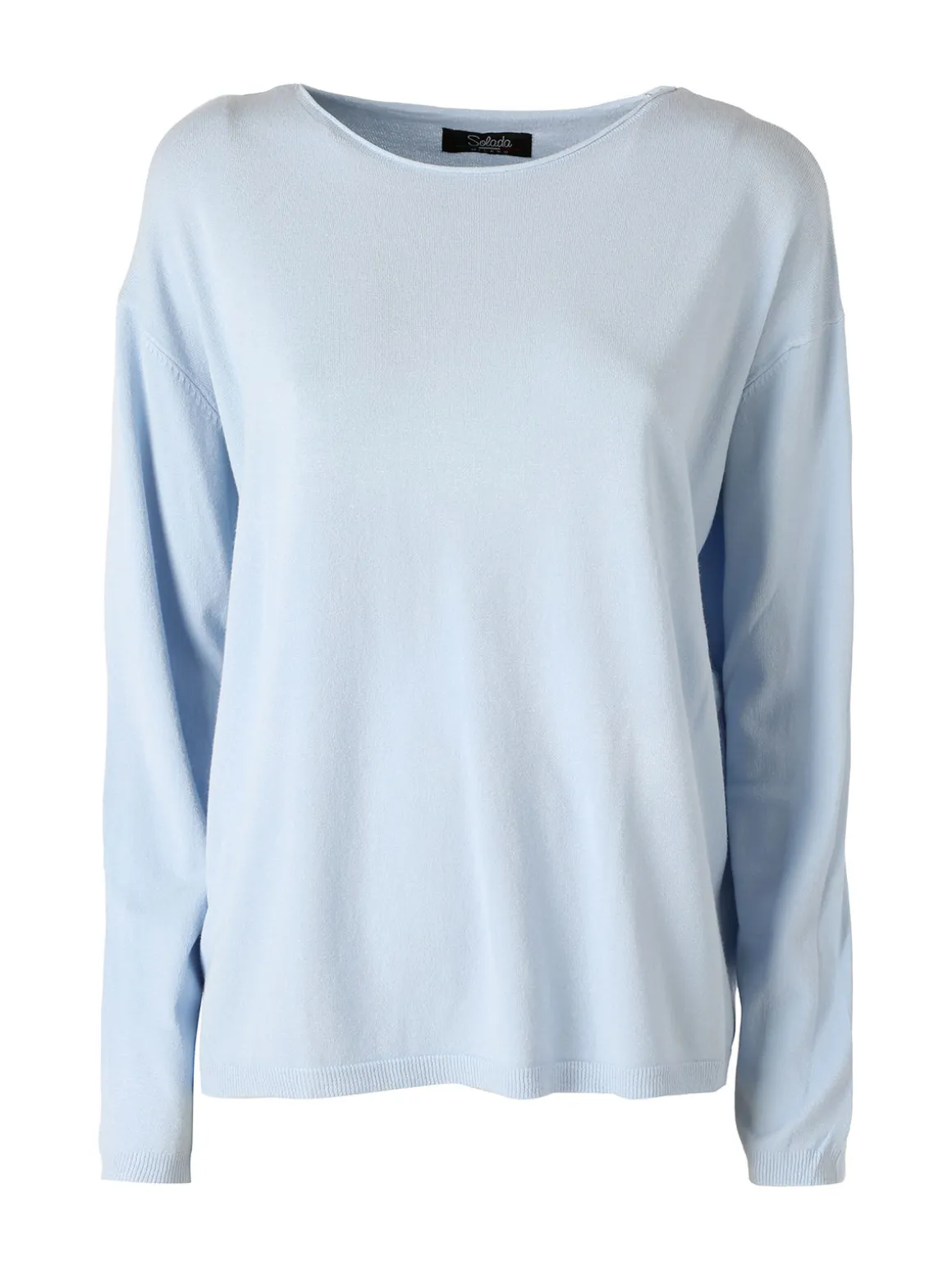 Solada Pullover donna oversize in maglia - azzurro