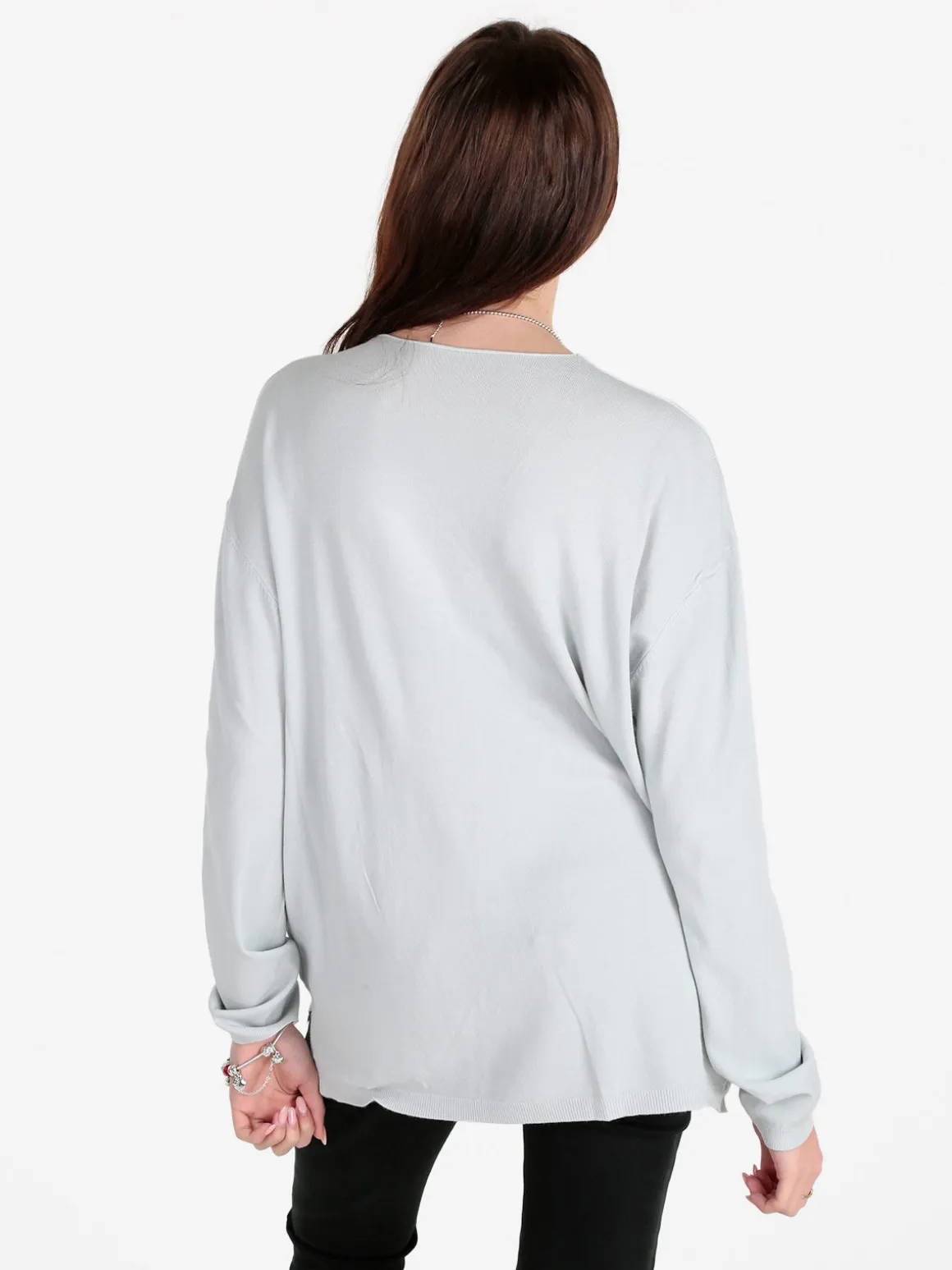 Solada Pullover donna oversize in maglia scollo V
