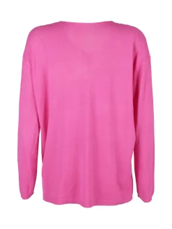 Solada Pullover donna oversize in maglia scollo V