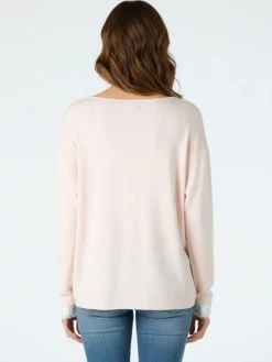 Solada Pullover donna oversize in maglia - cipria