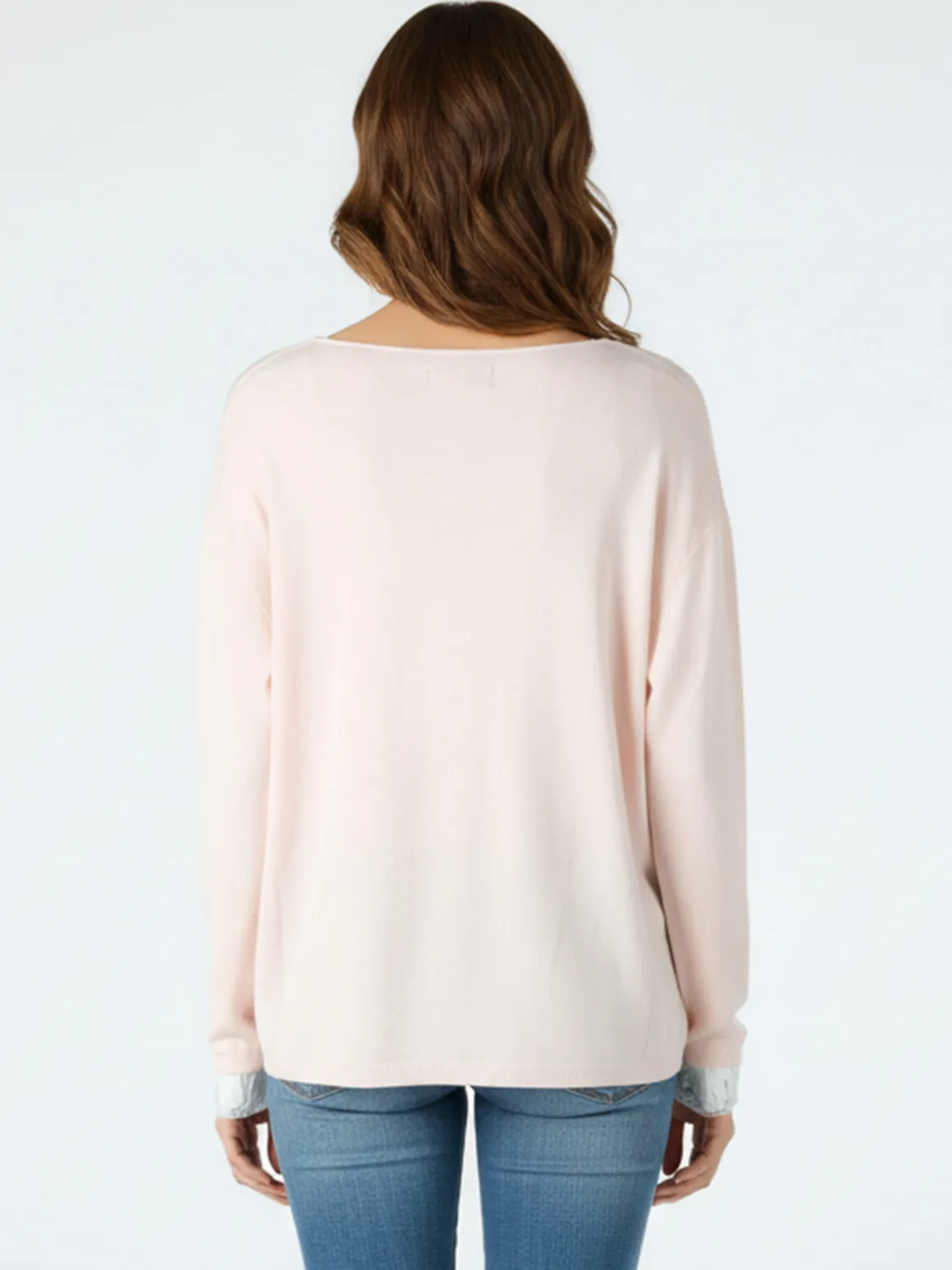 Solada Pullover donna oversize in maglia - cipria