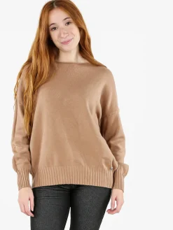 Solada Pullover donna oversize in maglia - cammello