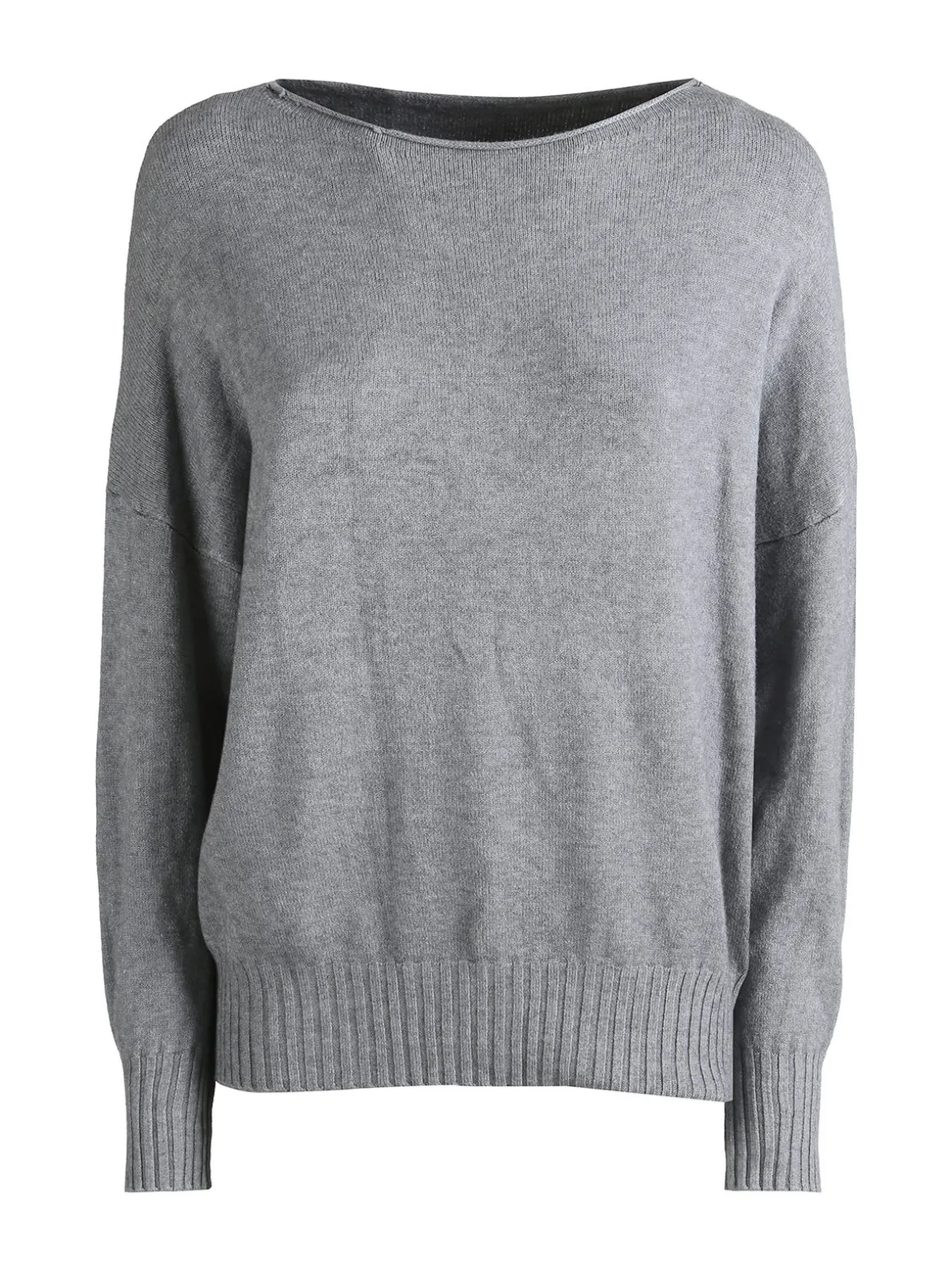 Solada Pullover donna oversize in maglia - grigio