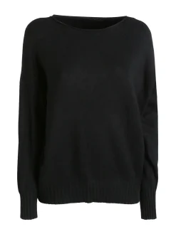 Solada Pullover donna oversize in maglia - nero