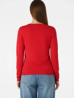 Solada Pullover girocollo da donna in maglia - rosso