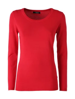 Solada Pullover girocollo da donna in maglia - rosso