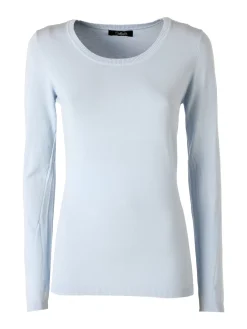 Solada Pullover girocollo da donna in maglia - azzurro