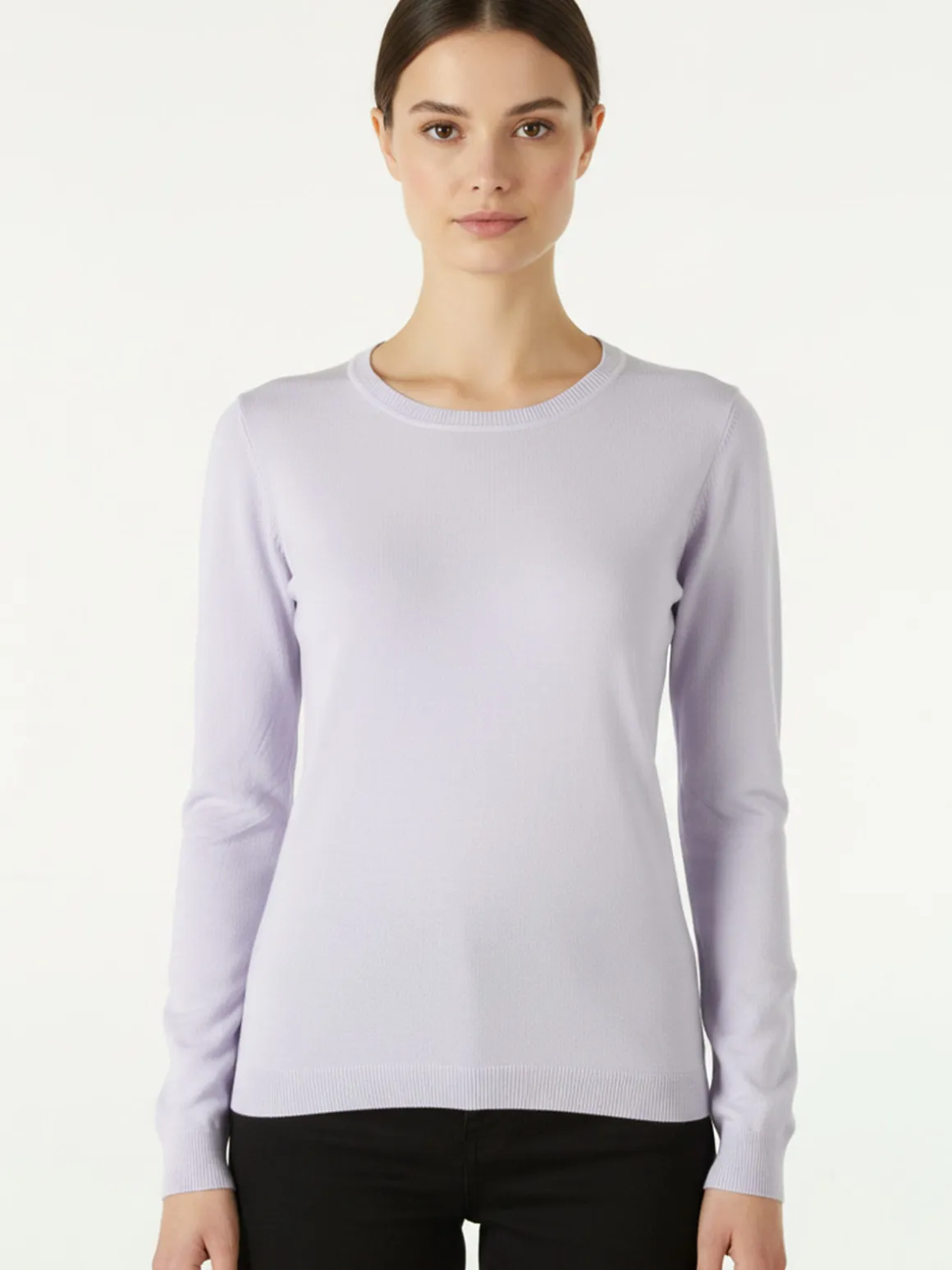 Solada Pullover girocollo da donna in maglia - viola