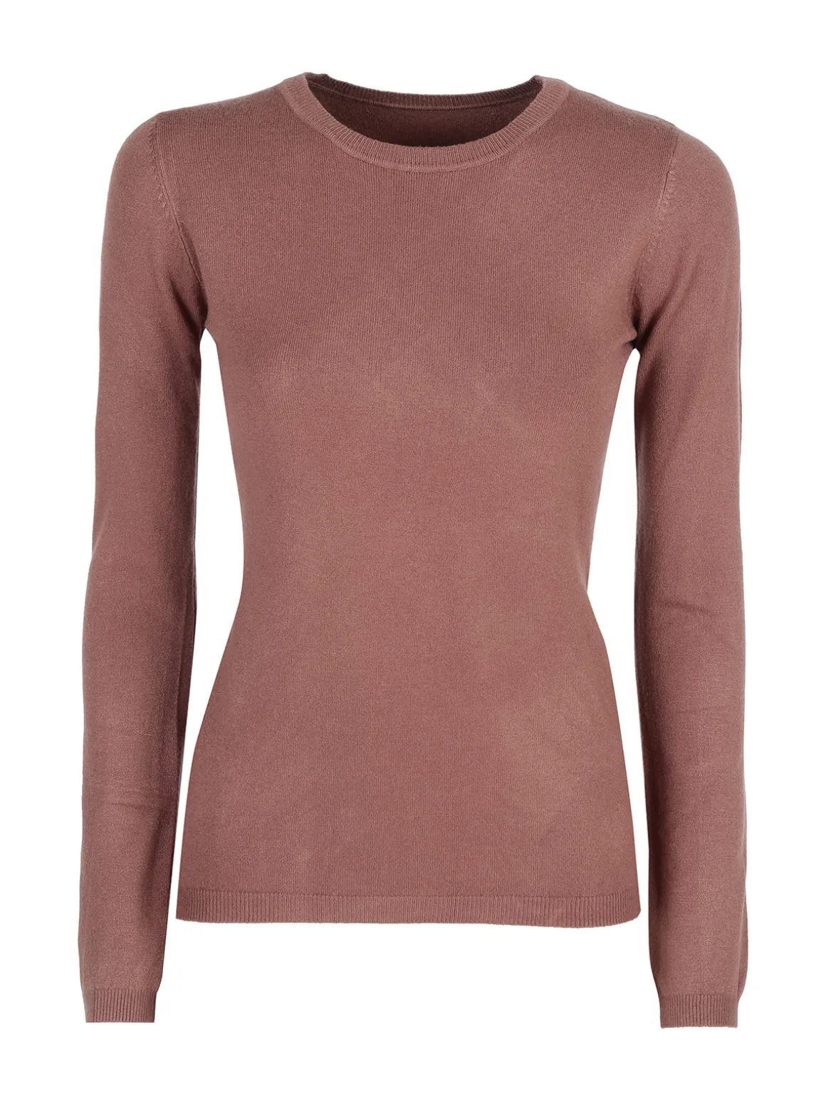 Solada Pullover girocollo donna in maglia - cuoio