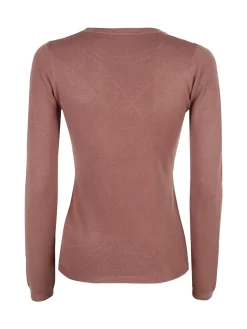 Solada Pullover girocollo donna in maglia - cuoio