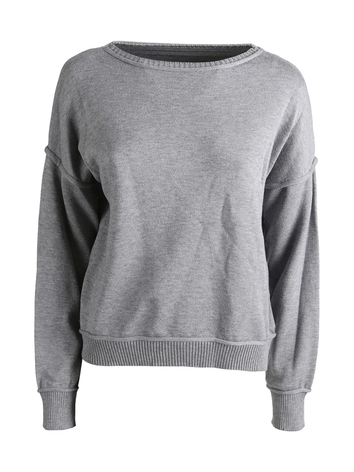 Solada Pullover oversize da donna in maglia - grigio