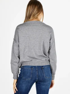 Solada Pullover oversize da donna in maglia - grigio