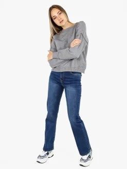 Solada Pullover oversize da donna in maglia - grigio
