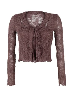 Solada Set donna 2 pezzi con top e cardigan in pizzo