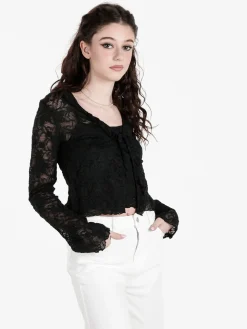 Solada Set donna 2 pezzi con top e cardigan in pizzo