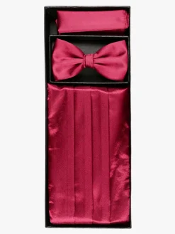 Solada Set 3 pezzi uomo con fascia da smoking papillon e fazzoletto