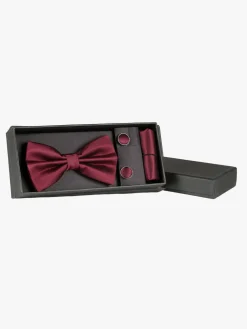 Solada Set 3 pezzi uomo con papillon gemelli e fazzoletto