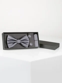 Solada Set 3 pezzi uomo con papillon gemelli e fazzoletto