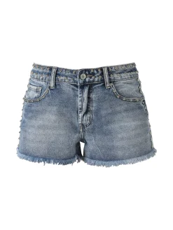 Solada Short donna in jeans con borchie - jeans
