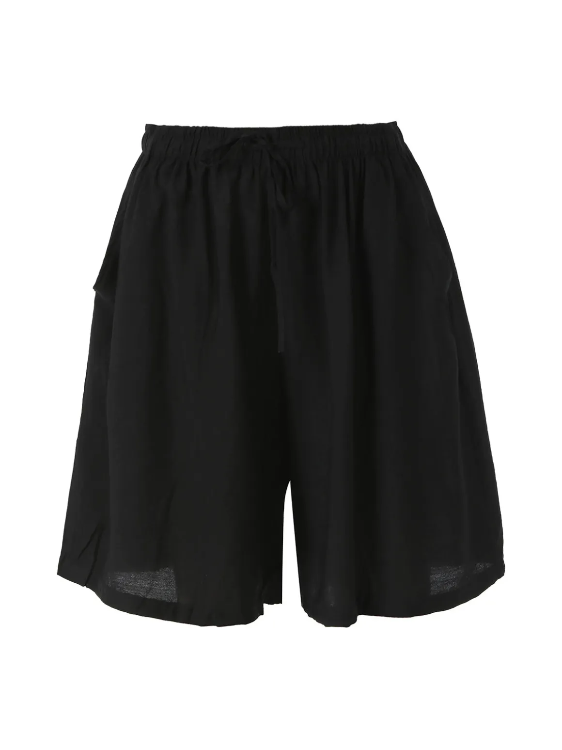 Solada Shorts donna a gamba larga con coulisse - nero
