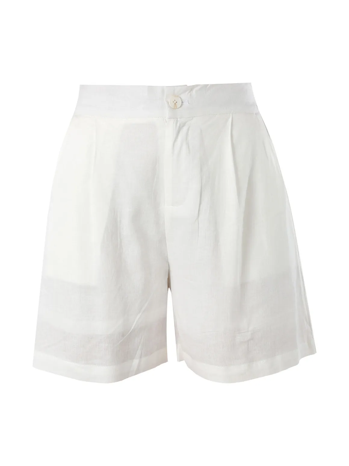 Solada Shorts donna a vita alta in misto lino