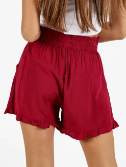 Solada Shorts donna a vita alta in cotone
