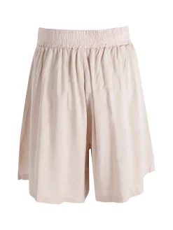 Solada Shorts donna in cotone a gamba larga - beige