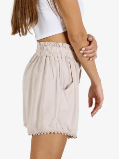 Solada Shorts donna in cotone con ricami sul finale