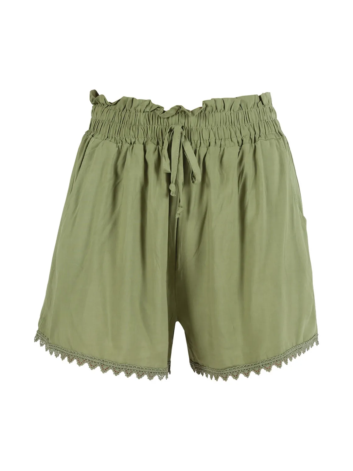 Solada Shorts donna in cotone con ricami sul finale