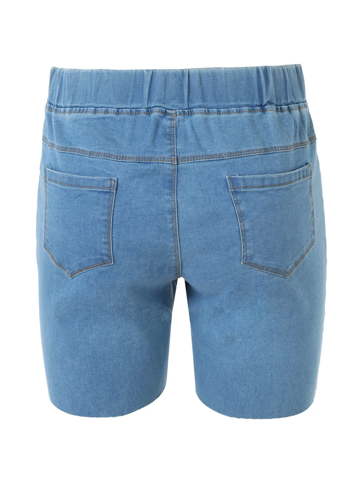 Solada Shorts donna in jeans con elastico in vita - blu chiaro