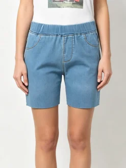 Solada Shorts donna in jeans con elastico in vita - blu chiaro
