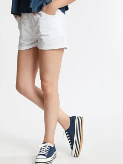 Solada Shorts in cotone con risvolto
