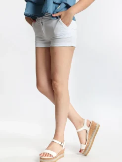 Solada Shorts in cotone con risvolto