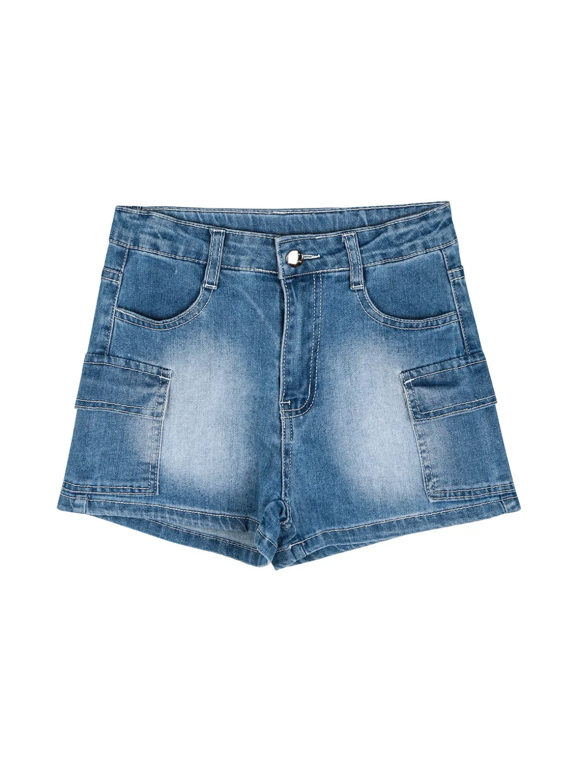 Solada Shorts in jeans da bambina con tasconi laterali