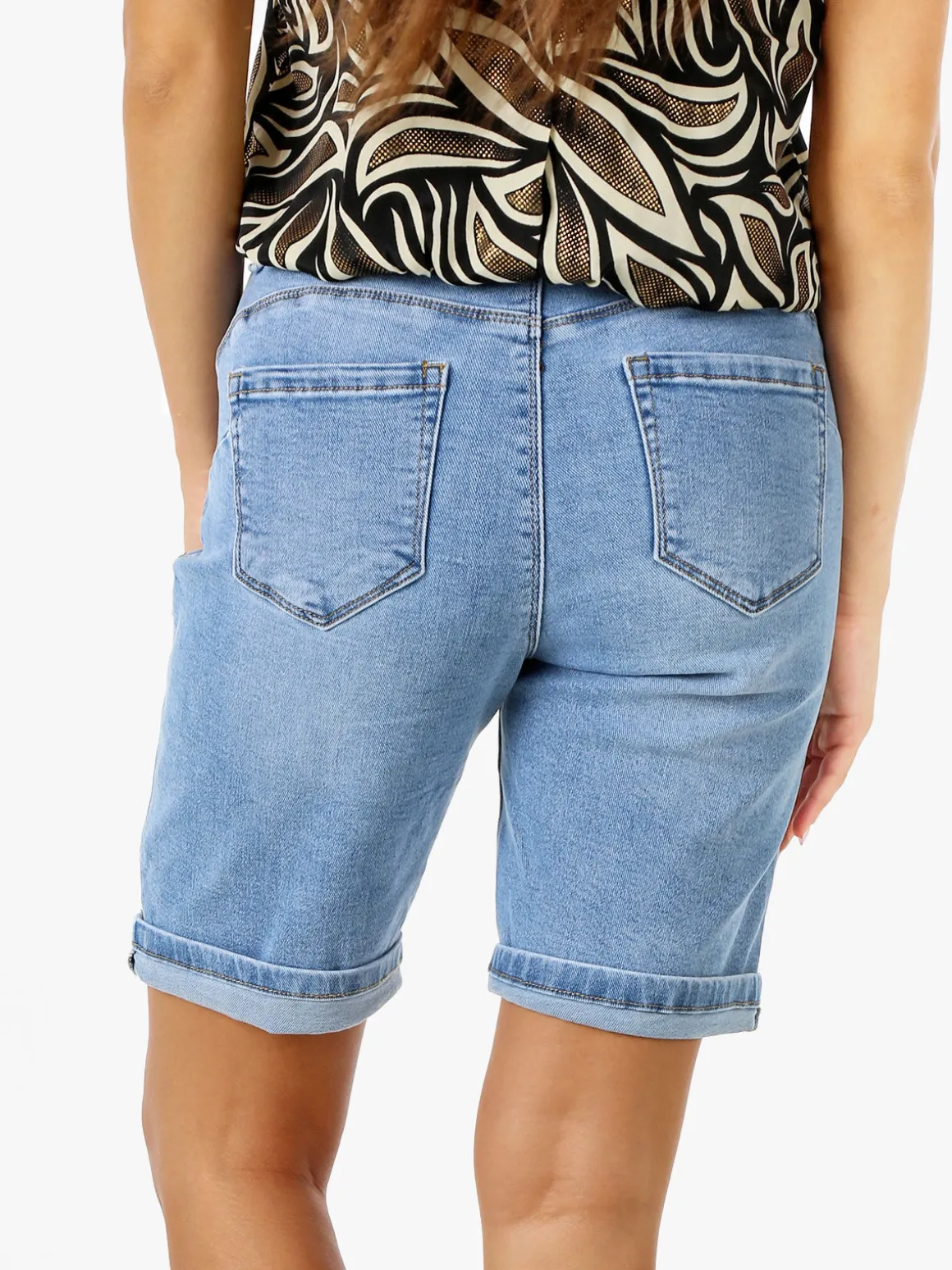 Solada Shorts in jeans da donna a vita alta - jeans