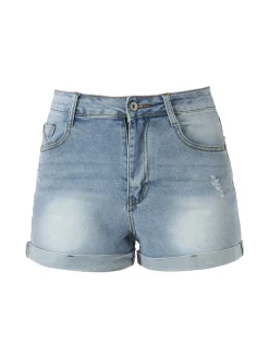 Solada Shorts in jeans da donna a vita alta - jeans