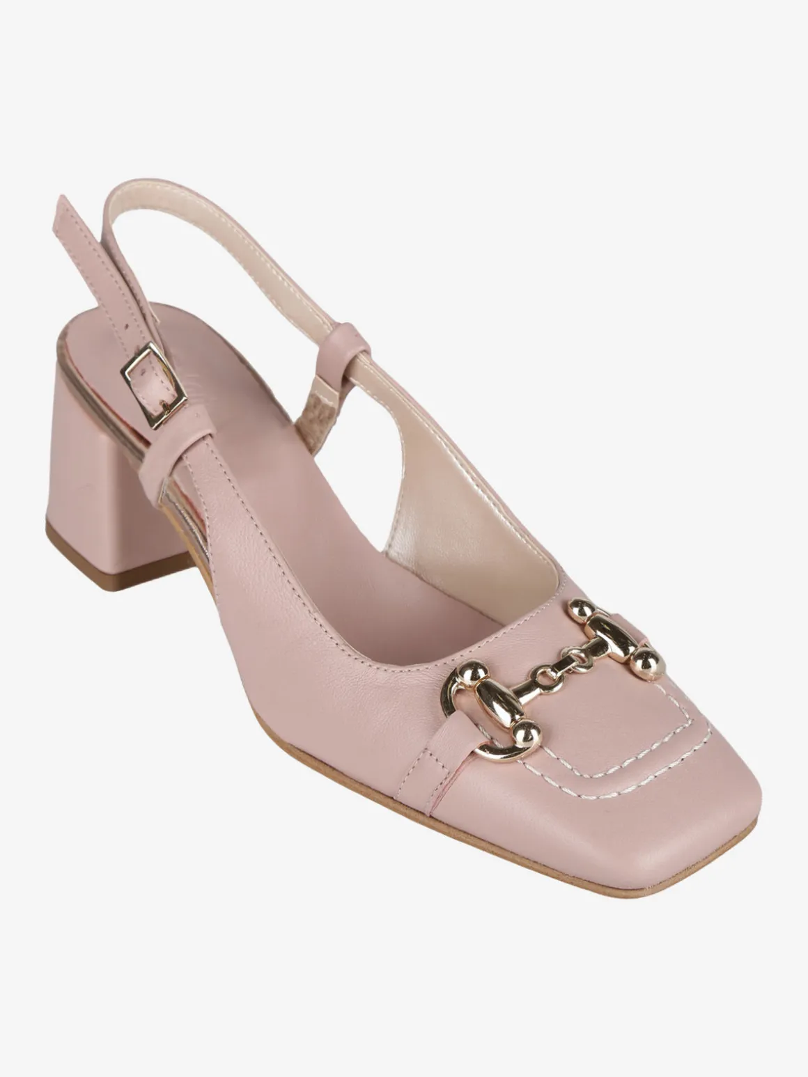 Solada Slingback in pelle da donna con punta quadrata