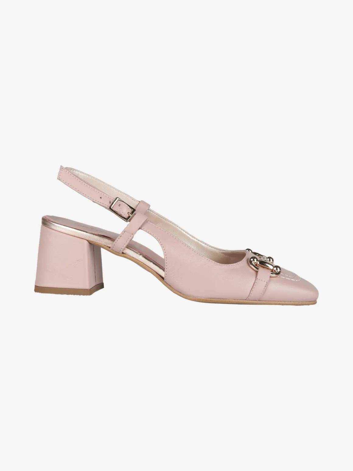 Solada Slingback in pelle da donna con punta quadrata