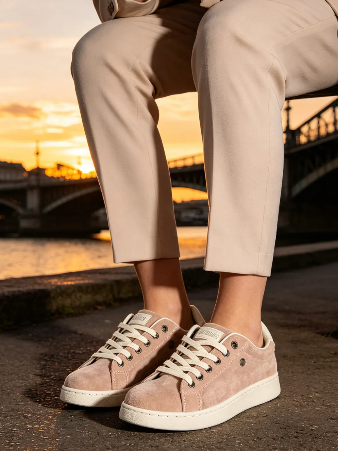 Solada Sneakers donna basse in tessuto scamosciato