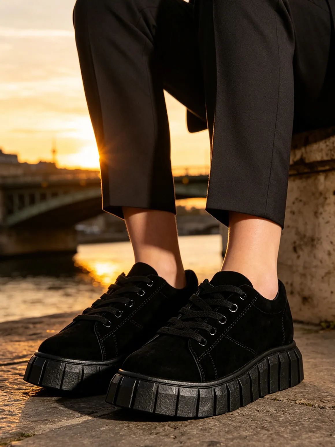 Solada Sneakers donna bicolor con platform