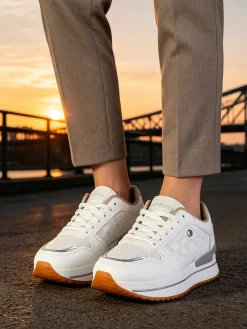 Solada Sneakers donna sportive effetto brillantinato