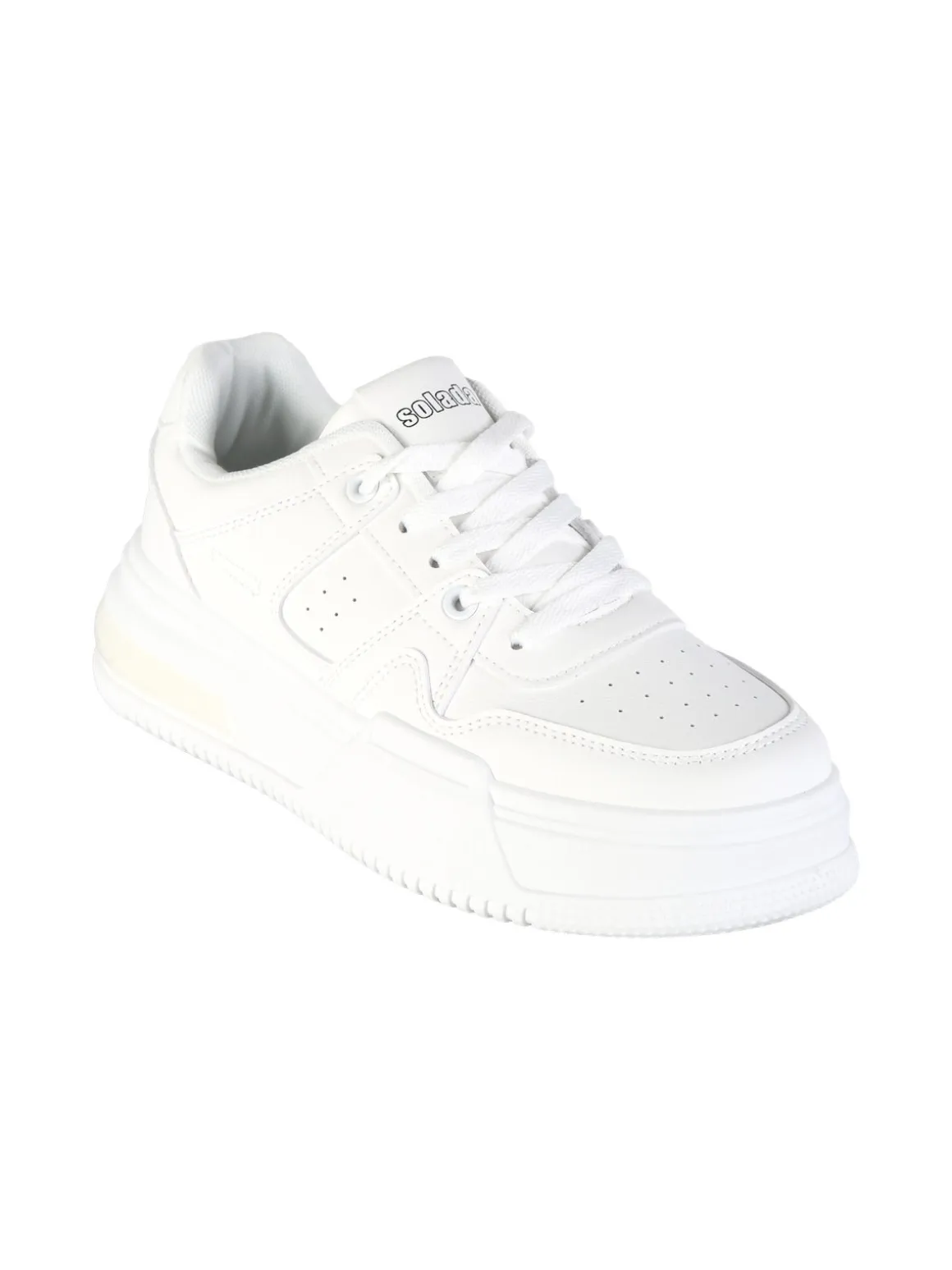 Solada Sneakers donna stringate con suola alta