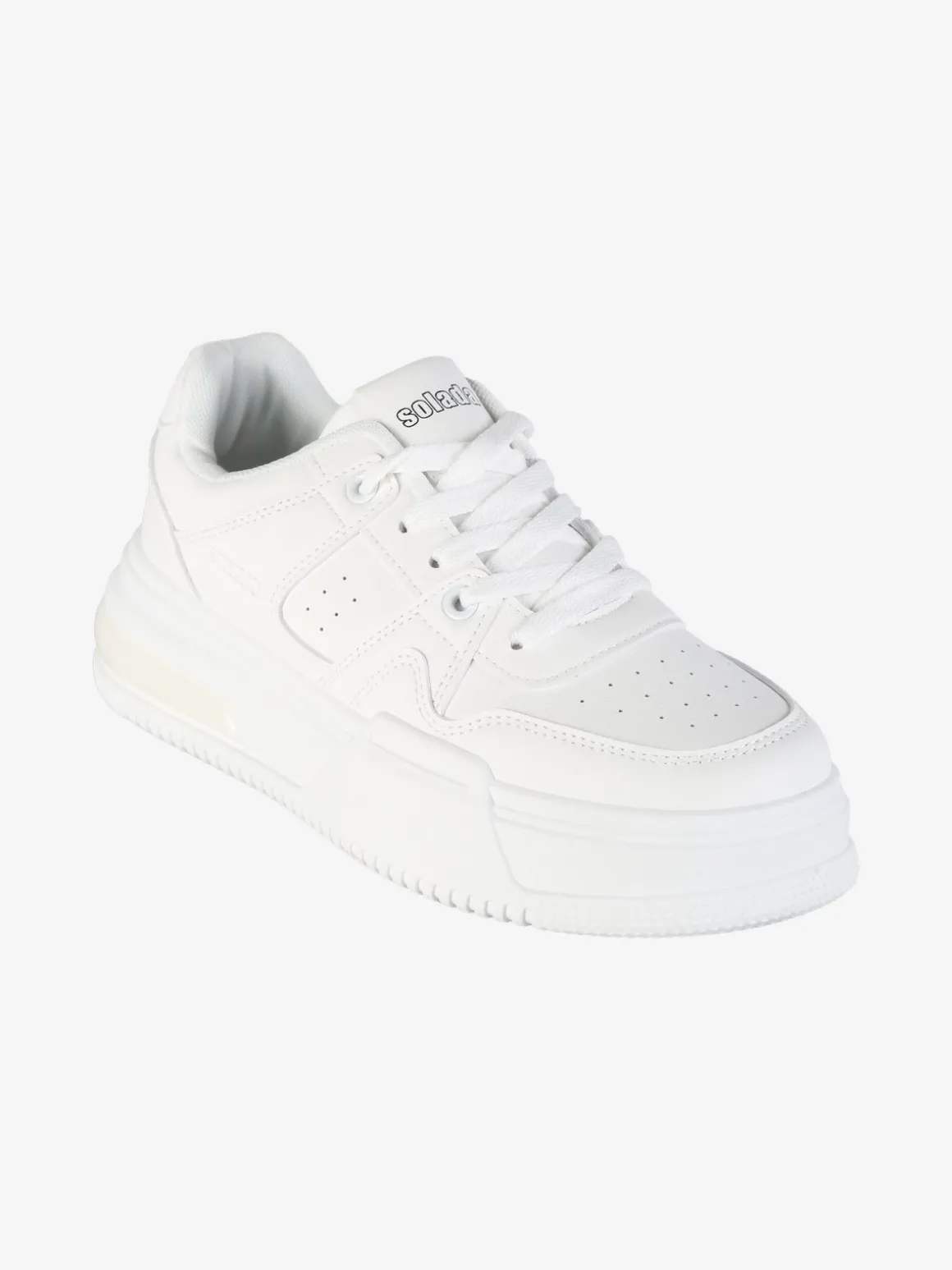 Solada Sneakers donna stringate con suola alta