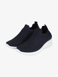 Solada Sneakers donn slip on con zeppa e strass