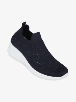 Solada Sneakers donn slip on con zeppa e strass