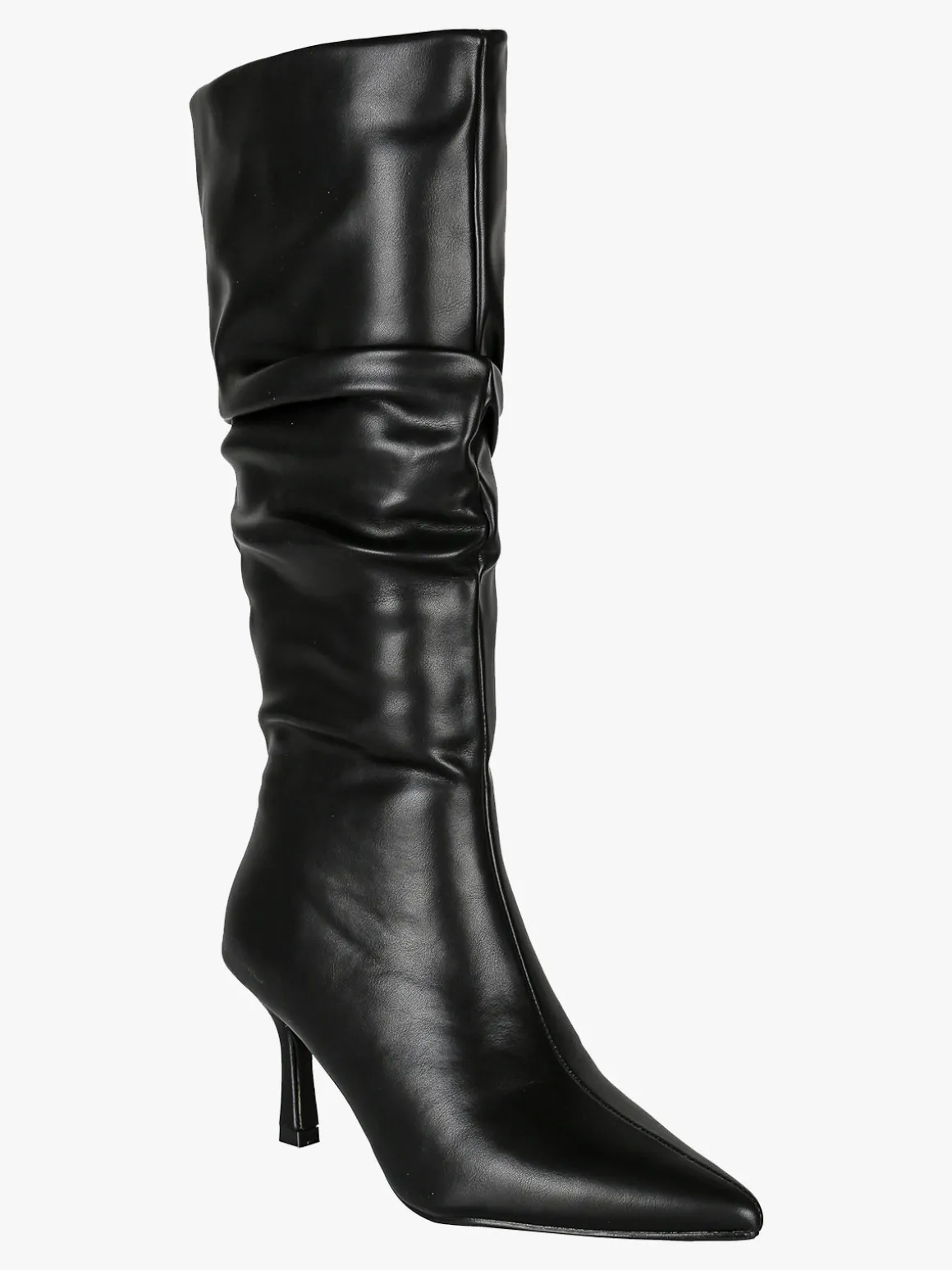 Solada Stivali donna slouchy con tacco a rocchetto - nero