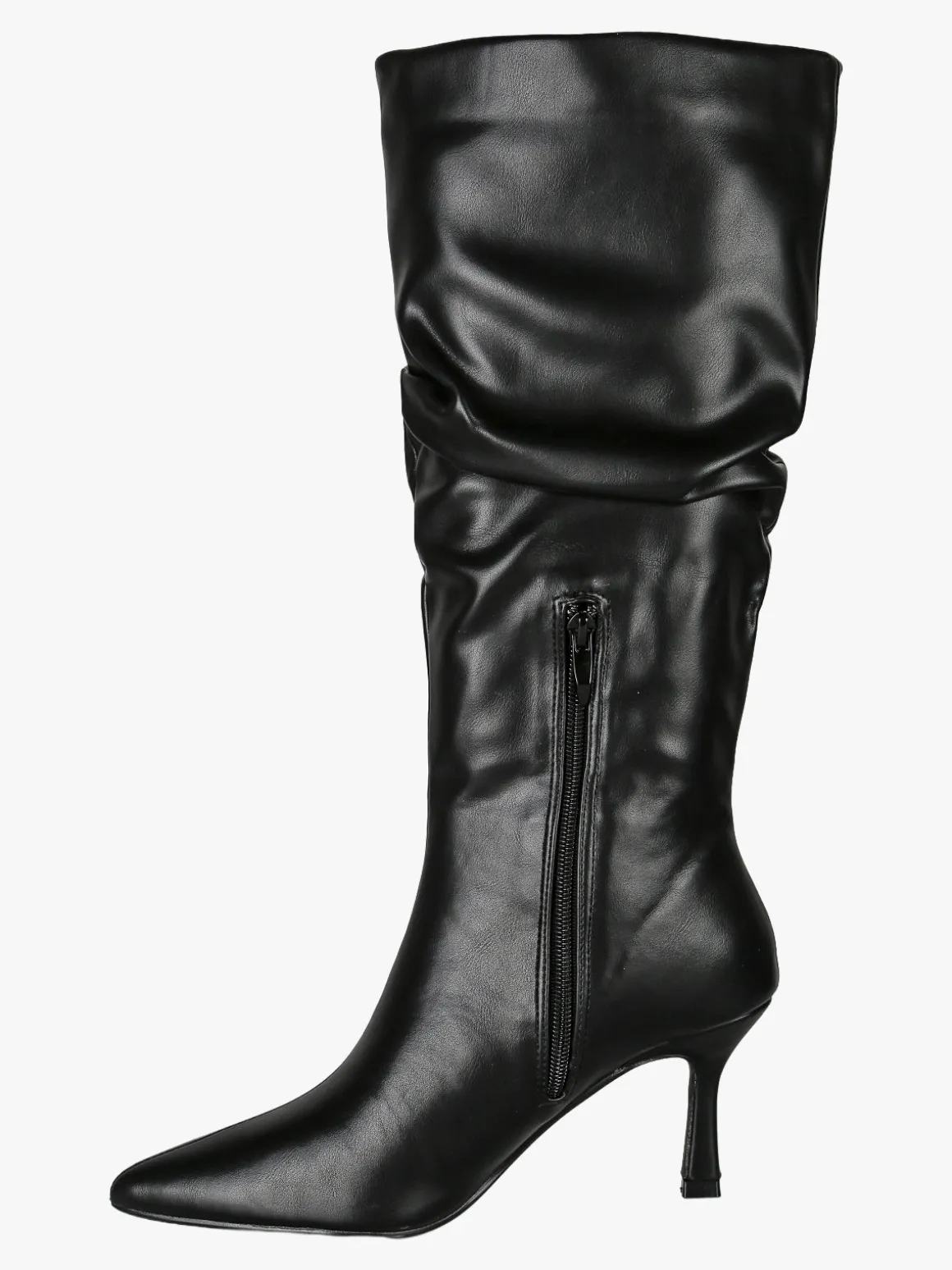 Solada Stivali donna slouchy con tacco a rocchetto - nero