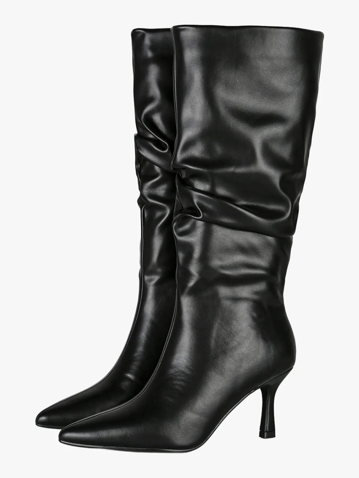 Solada Stivali donna slouchy con tacco a rocchetto - nero