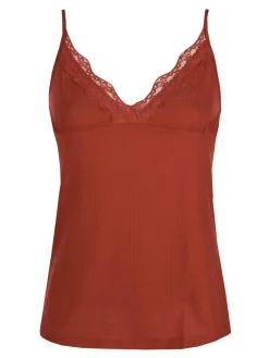 Solada Top a costine con pizzo