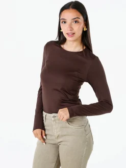 Solada Top body da donna a maniche lunghe - moro